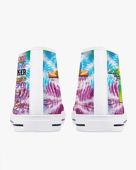 Cowgic Promise Keeper Light In The Darkness Tie Dye High Top Canvas Shoes