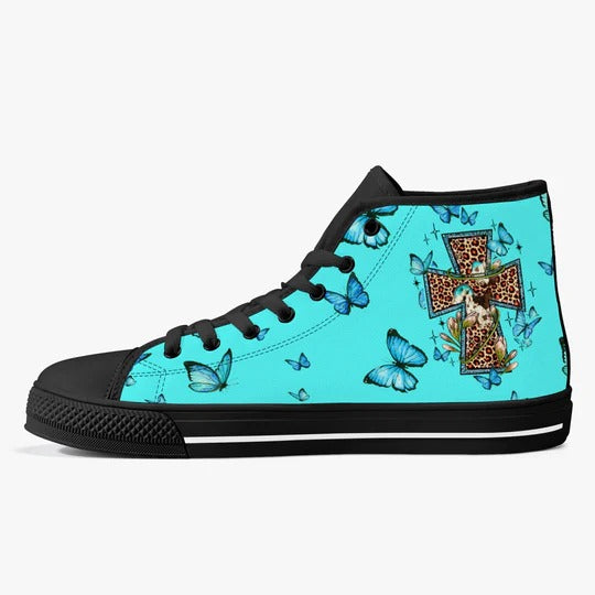 Cowgic Just A Girl Who Loves Jesus High Top Canvas Shoes