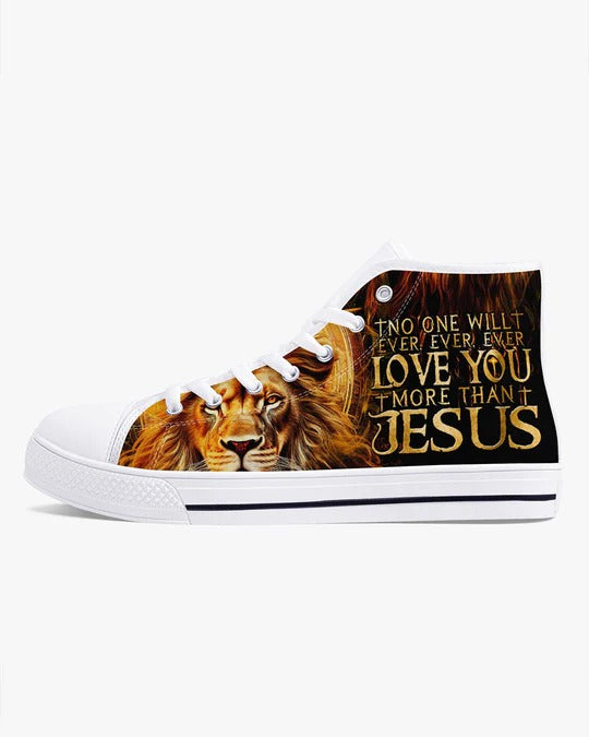 Cowgic No One Will Ever Love You More Than Jesus High Top Canvas Shoes