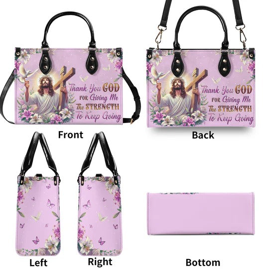 Cowgic Thank You God Leather Handbag