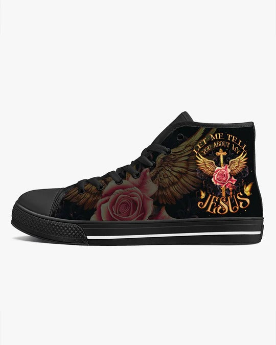 Cowgic Let Me Tell You About My Jesus High Top Canvas Shoes