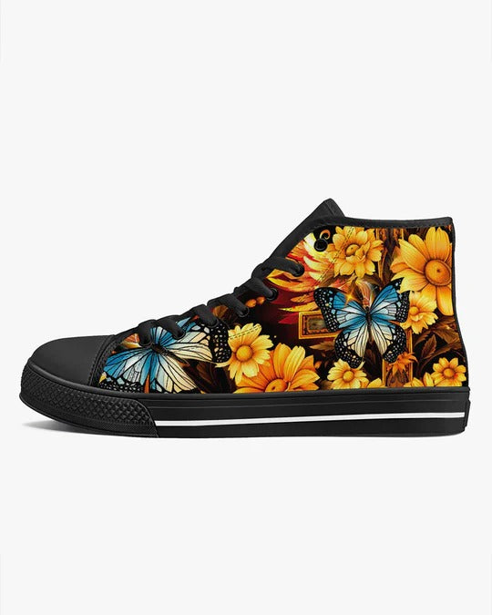 Cowgic Faith Doesn't Make Things Easy High Top Canvas Shoes