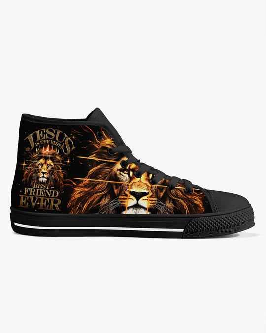 Cowgic Jesus Is The Best Lion High Top Canvas Shoes