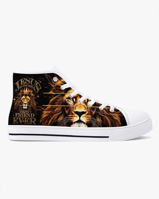 Cowgic Jesus Is The Best Lion High Top Canvas Shoes