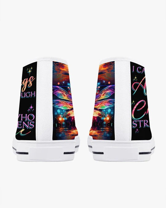 Cowgic I Can Do All Things Dragonflies High Top Canvas Shoes