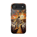 Cowgic Jesus Shepherd Walking With Sheep Magnetic Phone Case