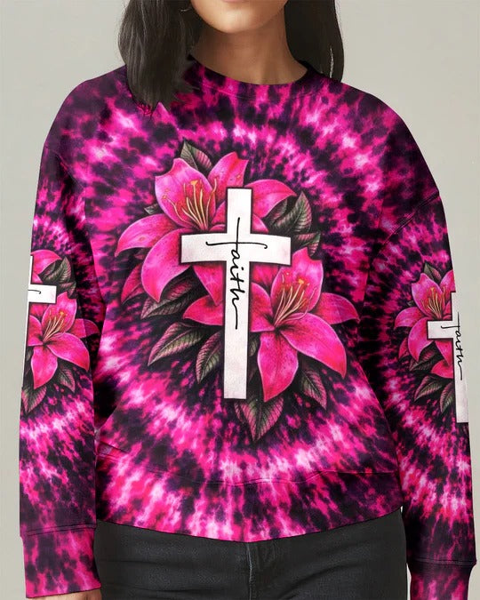 Cowgic Cross Lilies Swirl Women's All Over Print Shirt