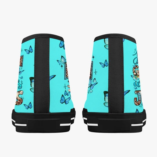 Cowgic Just A Girl Who Loves Jesus High Top Canvas Shoes