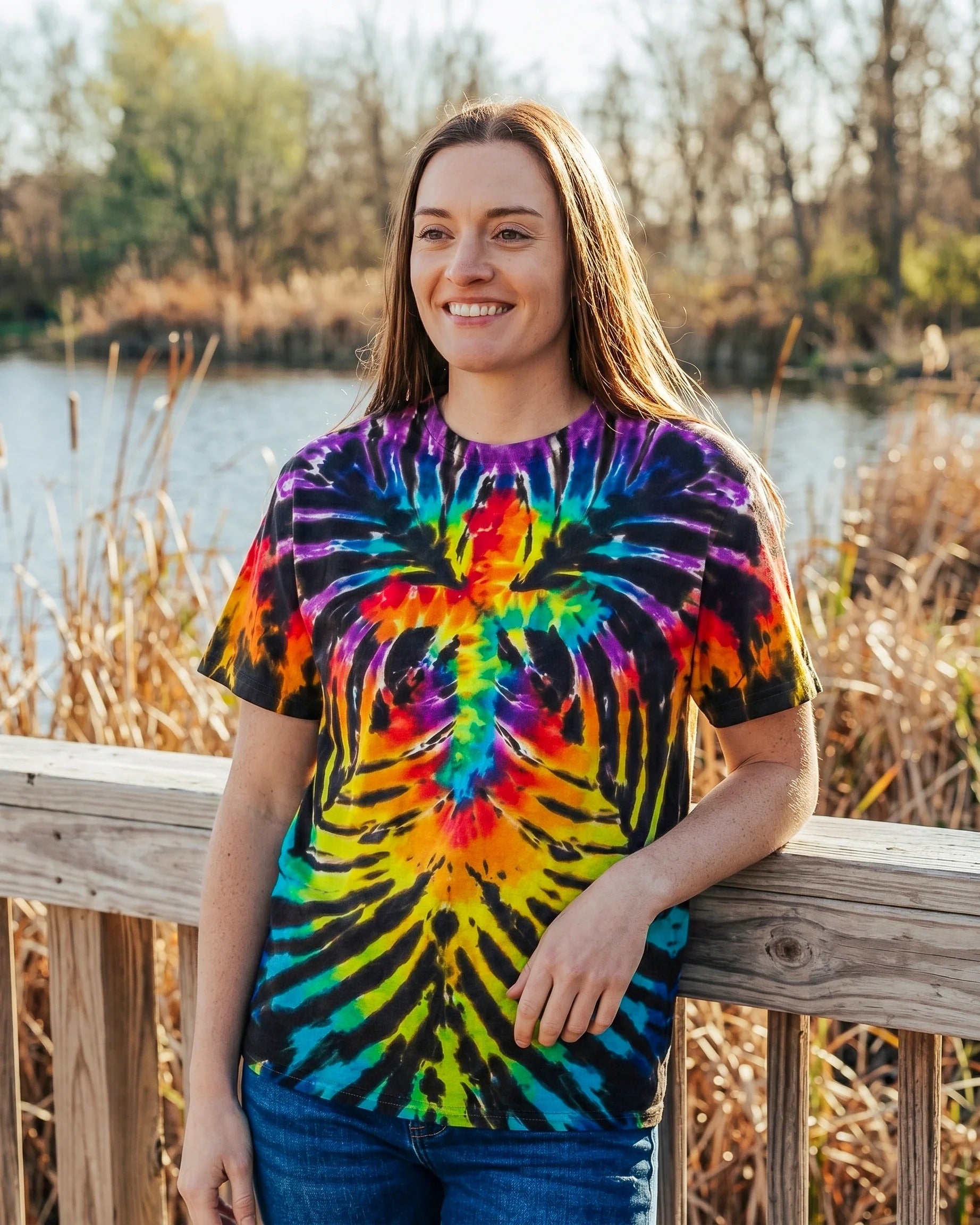 Cowgic Faith Through Christ Tie-Dye Cross All Over Print