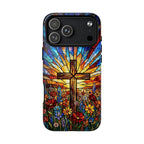 Cowgic Radiant Cross And Vibrant Flower Field Magnetic Phone Case