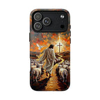Cowgic Jesus Shepherd Walking With Sheep Magnetic Phone Case