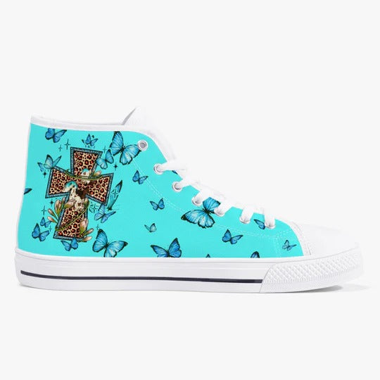 Cowgic Just A Girl Who Loves Jesus High Top Canvas Shoes