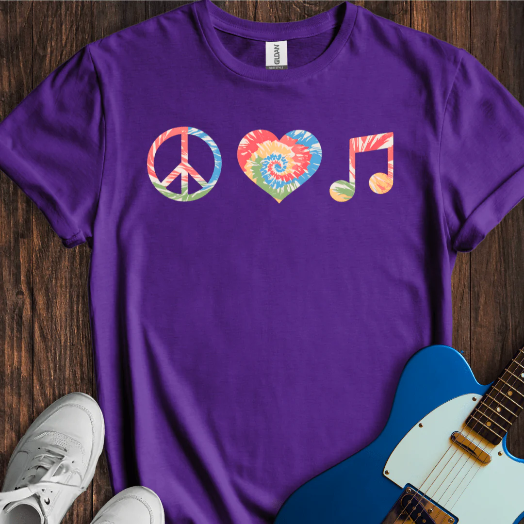 Cowgic Peace, Love, Music T-Shirt