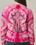 Cowgic Pink Swirl Cross Flowers Women's All Over Print Shirt