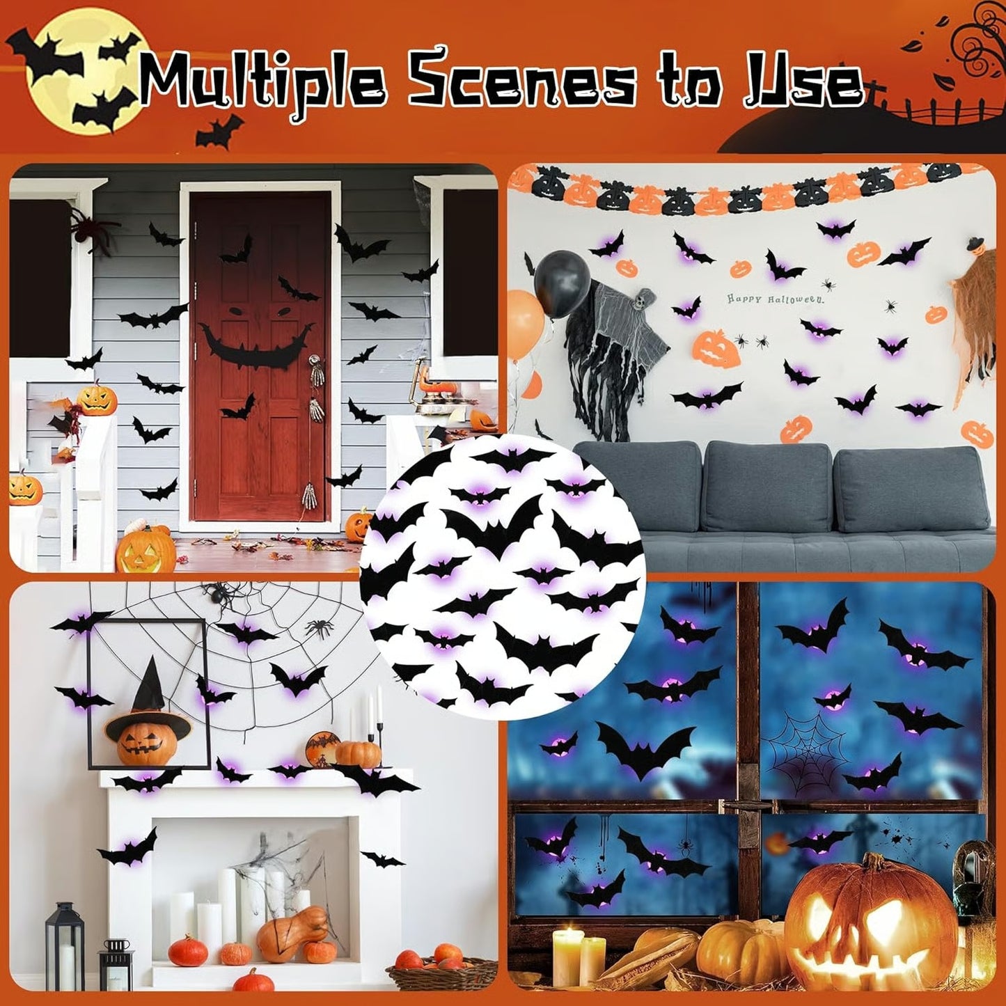 Cowgic 3D Bat Light Design LED Decorations