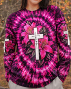 Cowgic Cross Lilies Swirl Women's All Over Print Shirt
