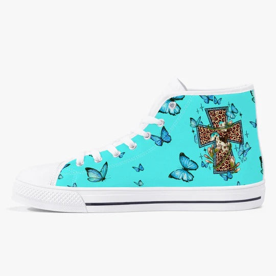 Cowgic Just A Girl Who Loves Jesus High Top Canvas Shoes