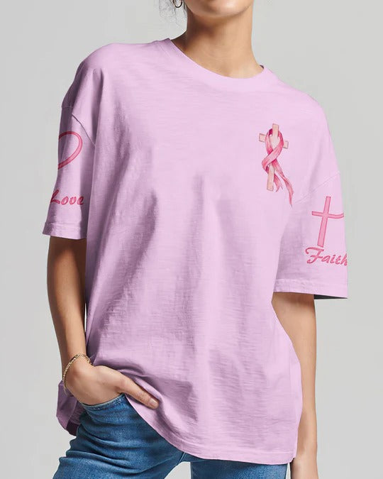 Cowgic Believe In Pink Ribbon Faith All Over Print