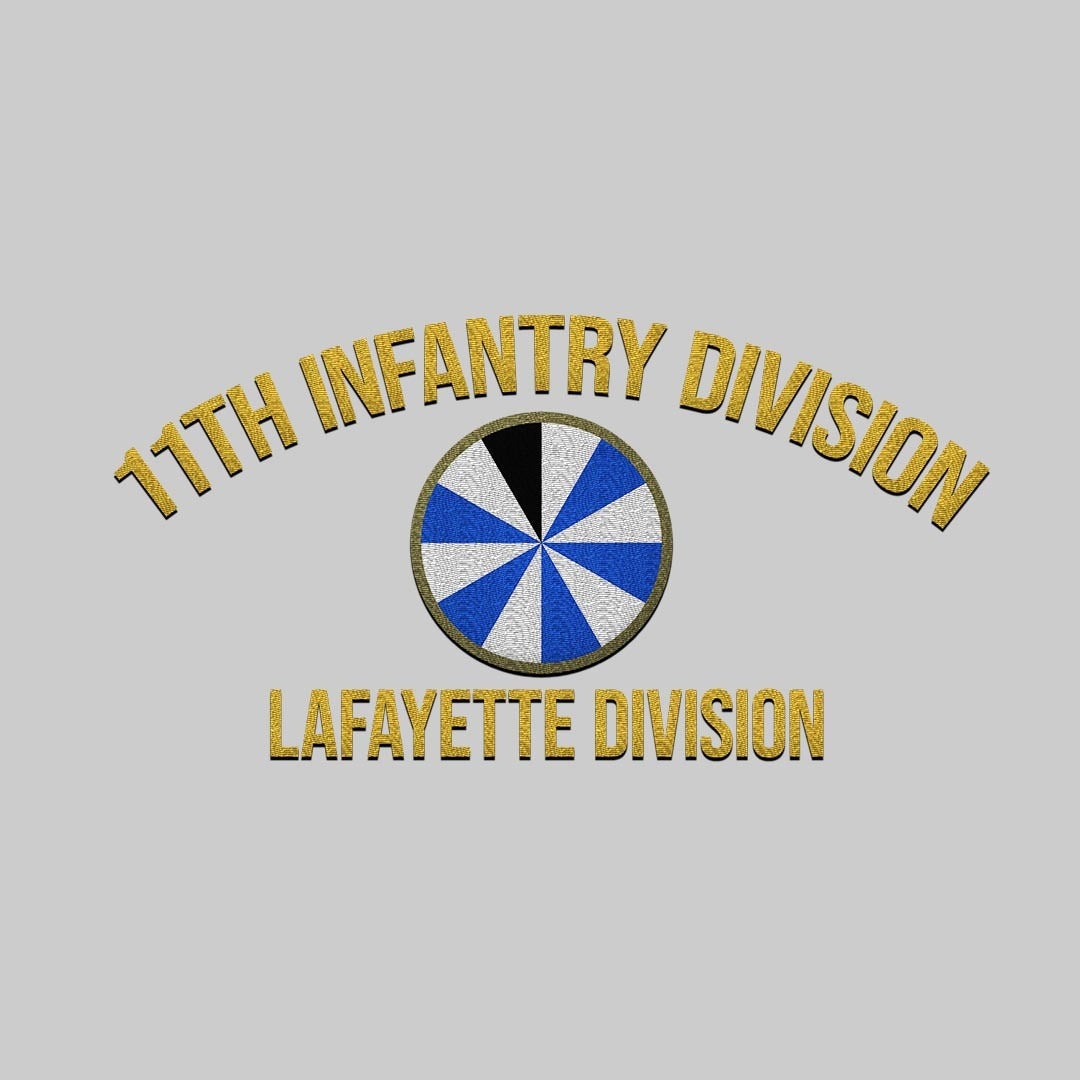 Cowgic U.S. Army 11th Infantry Division Embroidered Classic Structured Cap - Embroidered Cap for Veterans