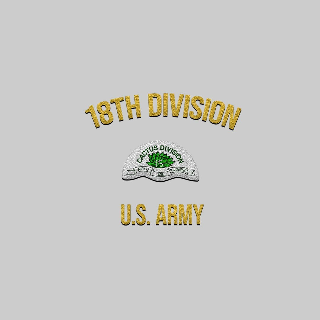Cowgic U.S. Army 18th Division Embroidered Classic Structured Cap - Embroidered Cap for Veterans