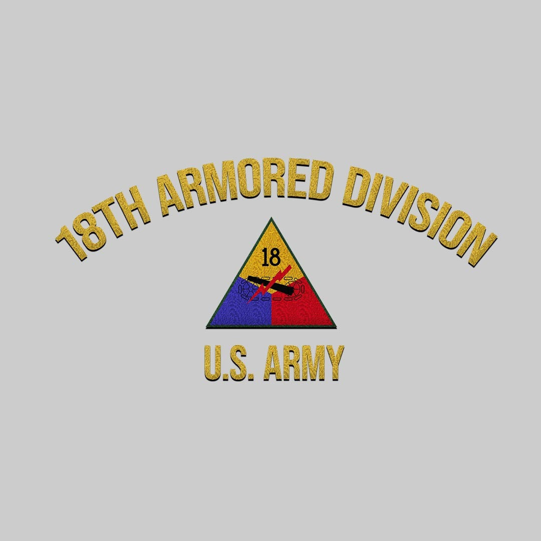 Cowgic U.S. Army 18th Armored Division Embroidered Classic Structured Cap - Embroidered Cap for Veterans