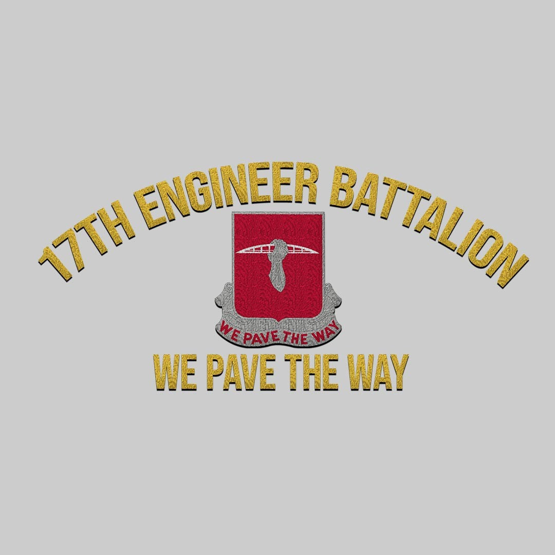 Cowgic Army 17th Engineer Battalion Embroidered Classic Structured Cap - Embroidered Cap for Veterans