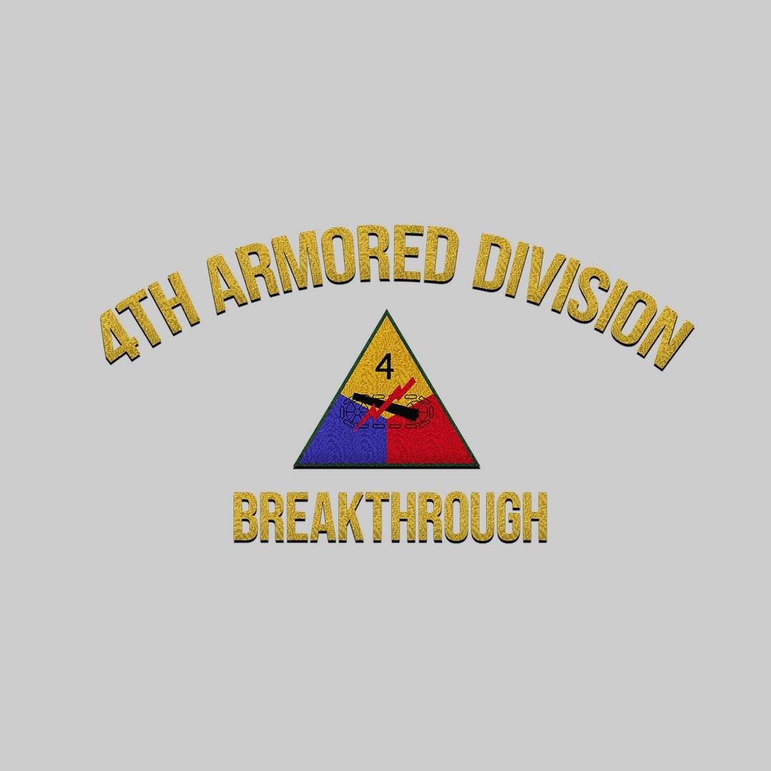 Cowgic U.S. Army 4th Armored Division Embroidered Classic Structured Cap - Embroidered Cap for Veterans