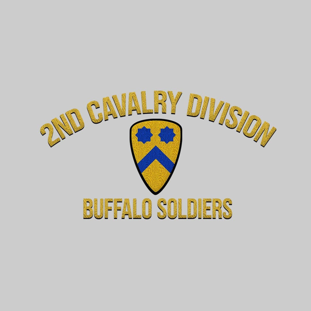 Cowgic U.S. Army 2nd Cavalry Division Embroidered Classic Structured Cap - Embroidered Cap for Veterans