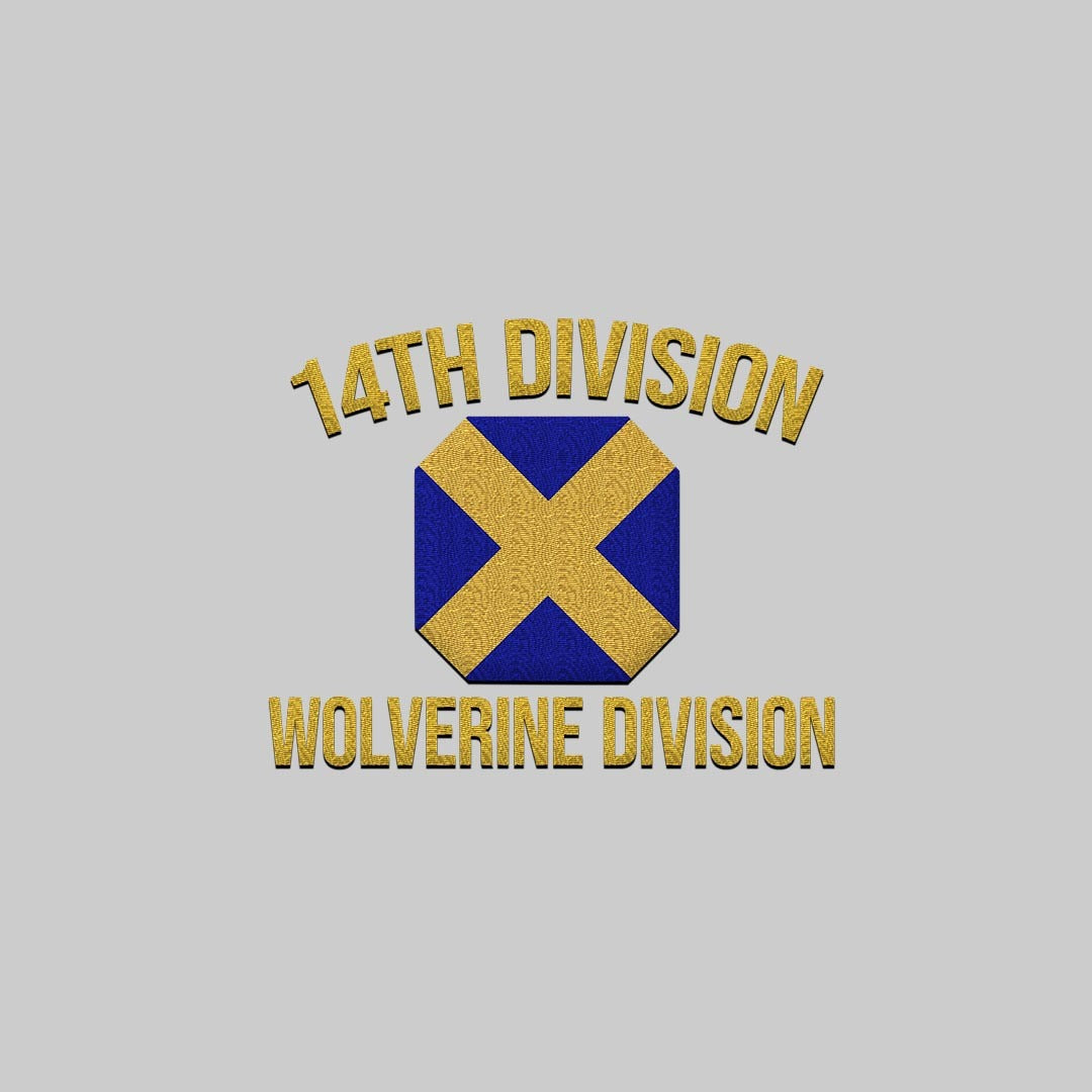 Cowgic U.S. Army 14th Division (National Guard WWI) Embroidered Classic Structured Cap - Embroidered Cap for Veterans
