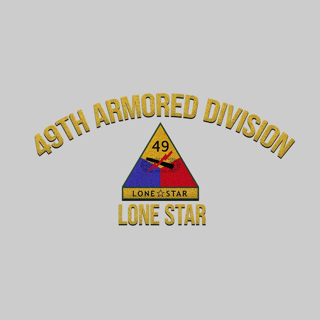 Cowgic U.S. Army 49th Armored Division Embroidered Classic Structured Cap - Embroidered Cap for Veterans
