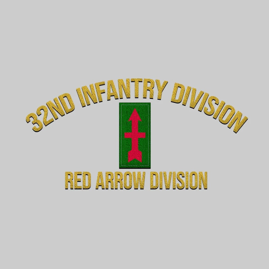 Cowgic U.S. Army 32nd infantry division Embroidered Classic Structured Cap - Embroidered Cap for Veterans