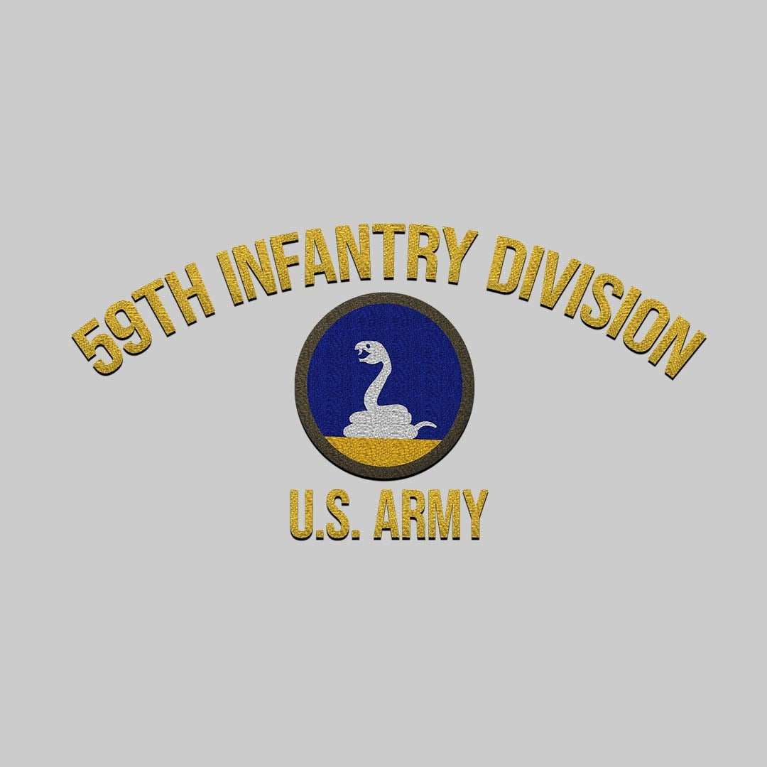 Cowgic U.S. Army 59th Infantry Division Embroidered Classic Structured Cap - Embroidered Cap for Veterans
