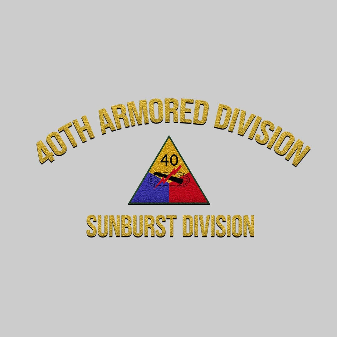 Cowgic U.S. Army 40th Armored Division Embroidered Classic Structured Cap - Embroidered Cap for Veterans