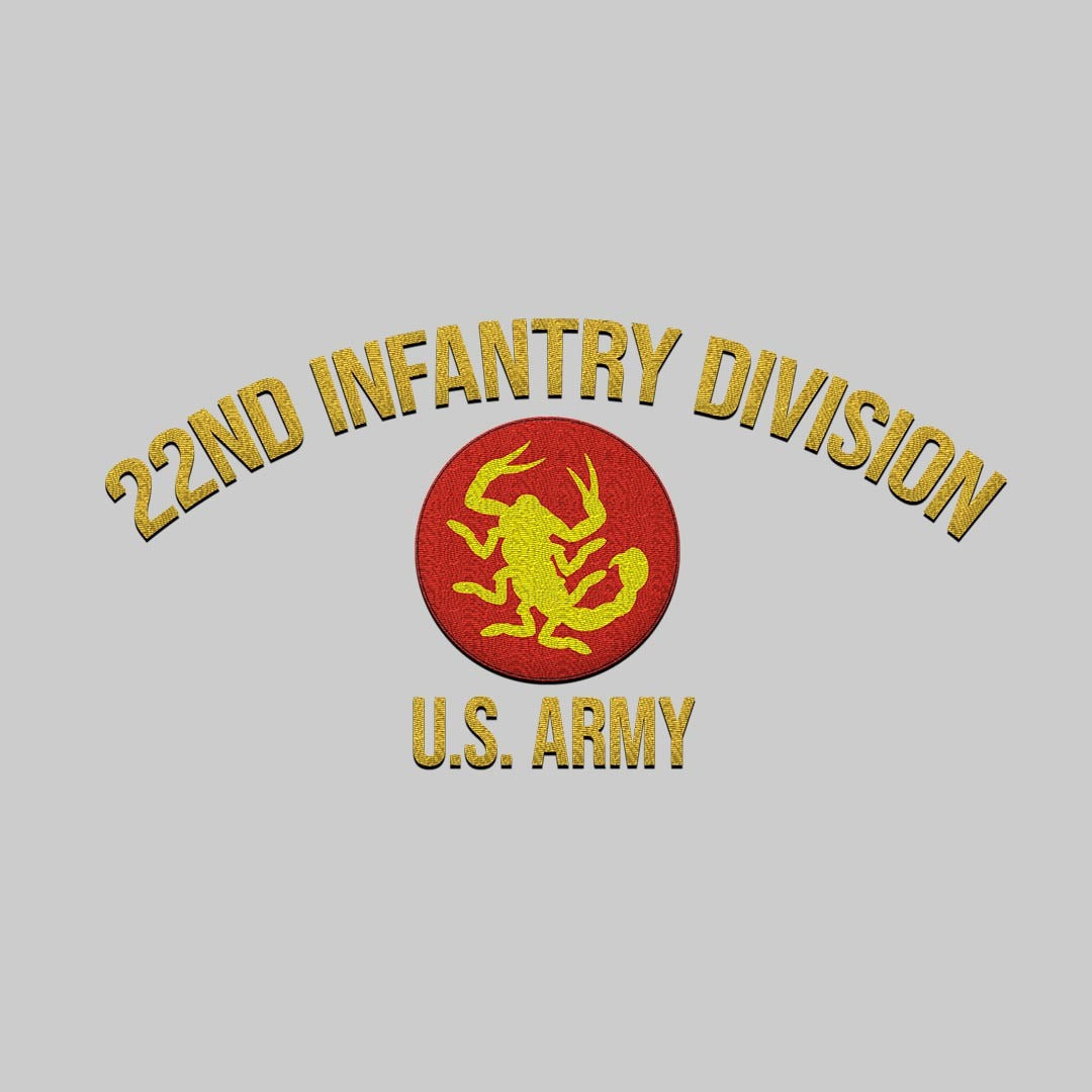 Cowgic U.S. Army 22nd Infantry Division Embroidered Classic Structured Cap - Embroidered Cap for Veterans
