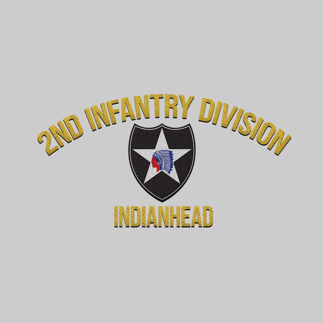 Cowgic U.S. Army 2nd Infantry Division Embroidered Classic Structured Cap - Embroidered Cap for Veterans