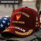Cowgic U.S. Army 12th Infantry Division Embroidered Classic Structured Cap - Embroidered Cap for Veterans