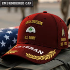 Cowgic U.S. Army 18th Division Embroidered Classic Structured Cap - Embroidered Cap for Veterans