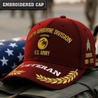 Cowgic U.S. Army 135th Airborne Division Embroidered Classic Structured Cap - Embroidered Cap for Veterans