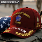 Cowgic U.S. Army 55th Infantry Division Embroidered Classic Structured Cap - Embroidered Cap for Veterans