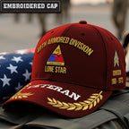 Cowgic U.S. Army 49th Armored Division Embroidered Classic Structured Cap - Embroidered Cap for Veterans