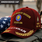 Cowgic U.S. Army 15th Armored Division Embroidered Classic Structured Cap - Embroidered Cap for Veterans