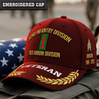 Cowgic U.S. Army 32nd infantry division Embroidered Classic Structured Cap - Embroidered Cap for Veterans