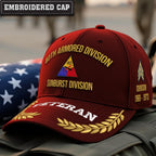 Cowgic U.S. Army 40th Armored Division Embroidered Classic Structured Cap - Embroidered Cap for Veterans