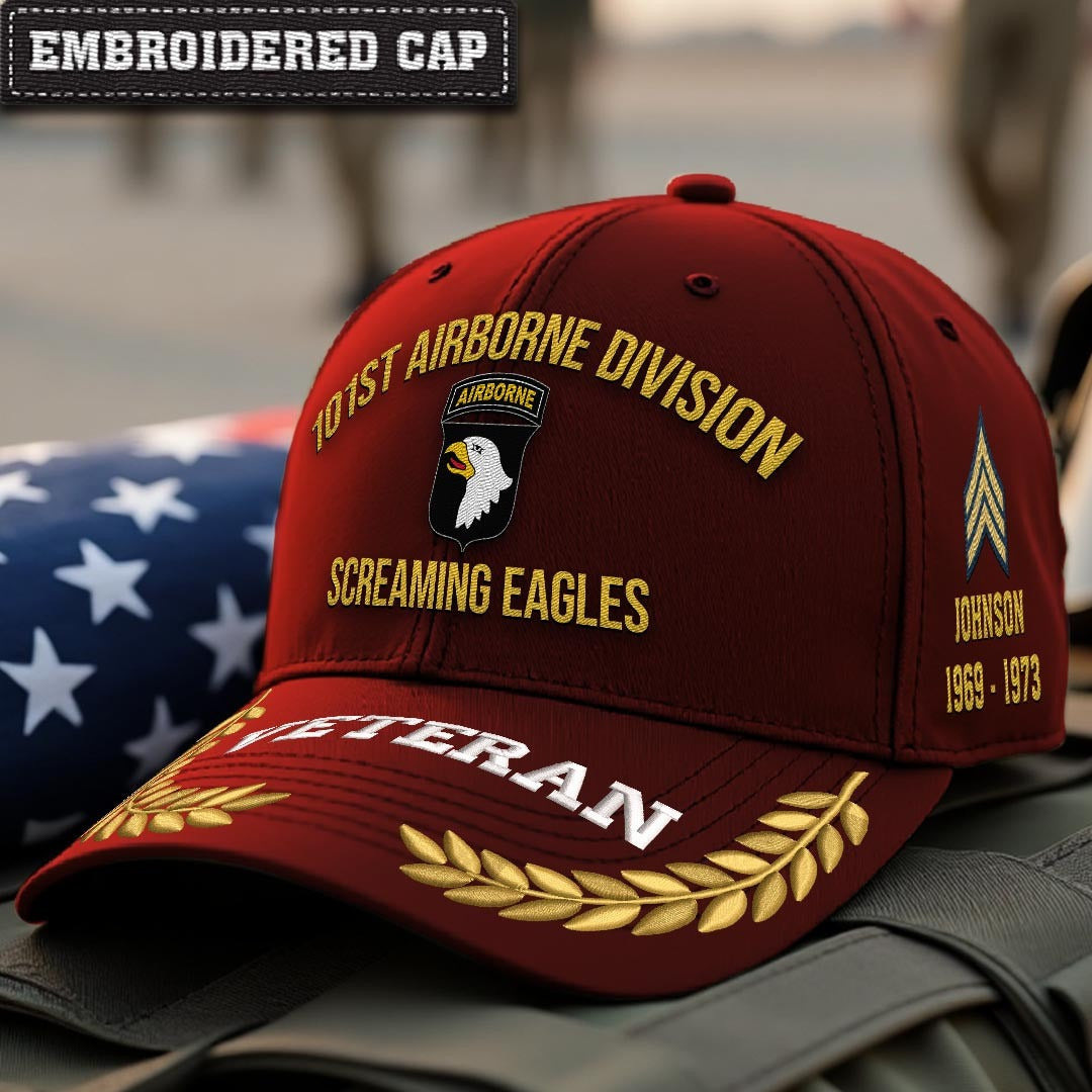 Cowgic U.S. Army 22nd Armored Division Embroidered Classic Structured Cap - Embroidered Cap for Veterans (Copy)U.S. Army 101st Airborne Division Embroidered Classic Structured Cap - Embroidered Cap for Veterans