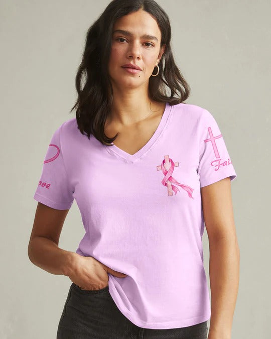 Cowgic Believe In Pink Ribbon Faith All Over Print