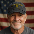 Cowgic U.S. Army 1st Infantry Division Vintage Washed Cap - Embroidered Distressed Dad Hat for Veterans