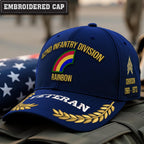 Cowgic U.S. Army 42nd Infantry Division Embroidered Classic Structured Cap - Embroidered Cap for Veterans