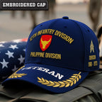 Cowgic U.S. Army 12th Infantry Division Embroidered Classic Structured Cap - Embroidered Cap for Veterans