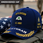 Cowgic U.S. Army 18th Division Embroidered Classic Structured Cap - Embroidered Cap for Veterans