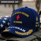 Cowgic U.S. Army 5th Infantry Division Embroidered Classic Structured Cap - Embroidered Cap for Veterans